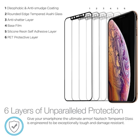 Naztech Naztech Intellishield HD Tempered Glass with 3D Edge
iPhone X/XS NT14325
